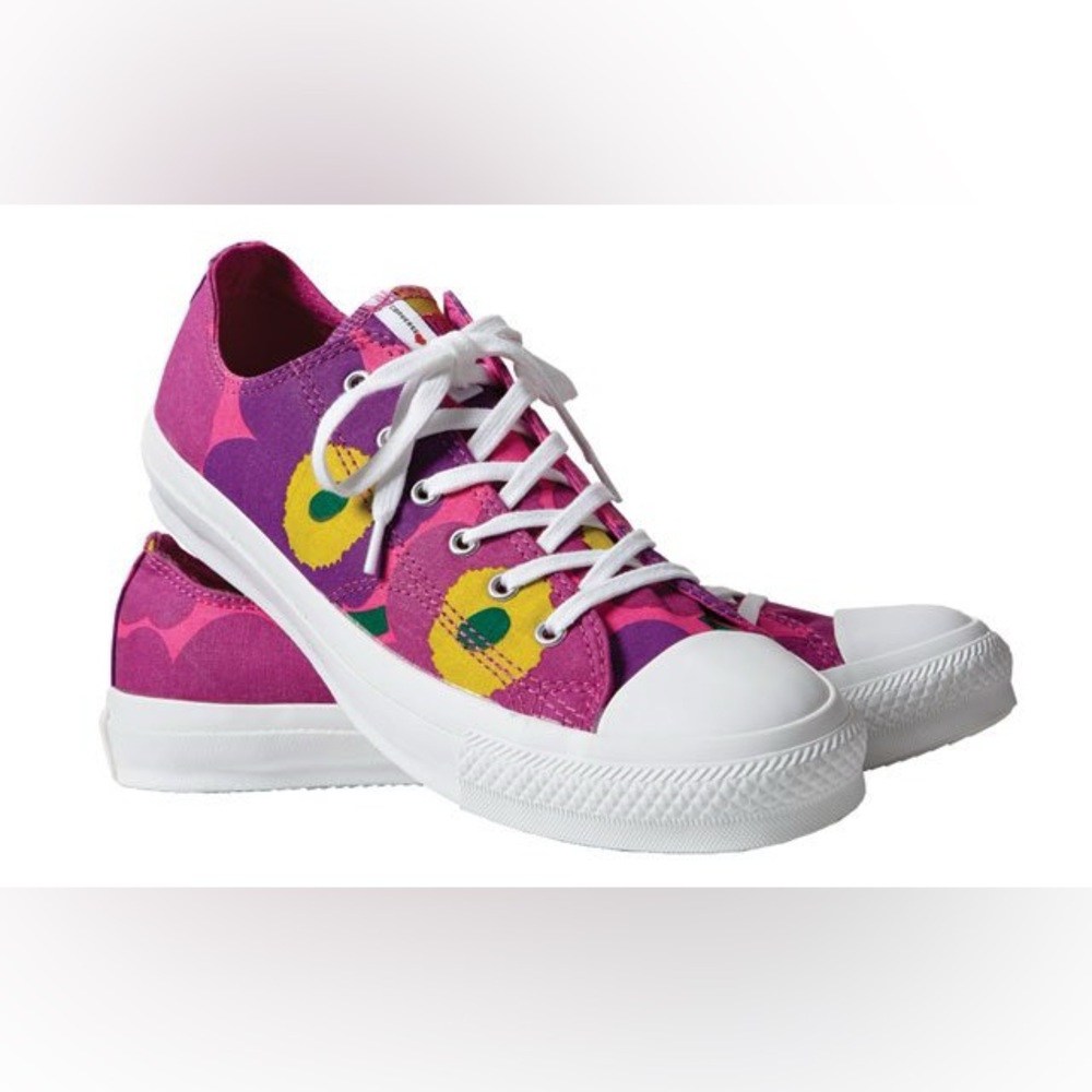 Converse Chuck Taylor All Star Low Top Floral Sneakers PinkYellow Women’s 51/2